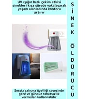 Kompakt Sessiz 1 W Ev Ofis Yatak Odası Prize Takılan UV Işık Böcek Haşere Sivri Sinek Öldürücü Lamba