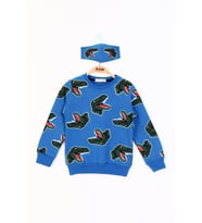 Toontoy Erkek Çocuk Dinazor Baskılı Sweatshirt (Saks)