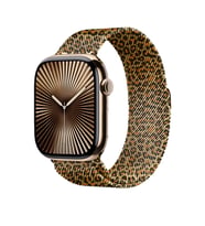Lexroo Watch 44mm KRD-01 Leopar Desenli Metal Kordon - Gold Leopar