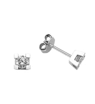 0.08 Karat H-I vs Pırlanta Tektaş Küpe W2PE3311-4