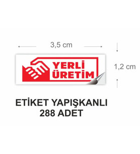 Yerli Üretim Etiketi 288 Adet