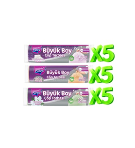 Büyük Boy 15 Adet Büzgülü Kokulu Çöp Torbası Paketi
