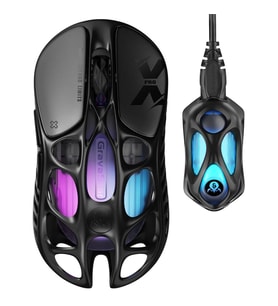 GravaStar Mercury XPro RGB 32.000 DPI Optik Gaming Mouse+8K Dongle, Kablosuz, Galaxy Black