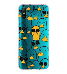 Xiaomi Redmi 9A Uyumlu Kapak Duck Tasarımlı Şeffaf Silikon Kılıf