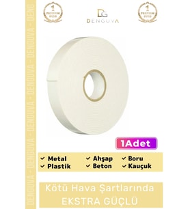 Süper Güçlü Uzun Ömürlü Kuvvetli Yapışkan Kolay Uygulanır İz Bırakmaz Çift Taraflı Köpük Bant