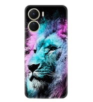 Vivo Y16 Kılıf Silikon Desen Özel Seri Pink Blue Leon 1603