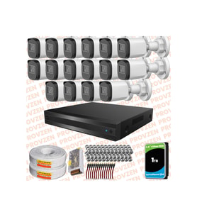 Provzen Rivo Dahua 16 Kameralı Full HD Güvenlik Kamerası 1tb hdd