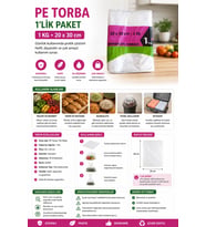 Pe Torba 1'lik Paket 1 kg 20x30 cm