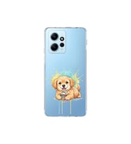 Redmi Note 12 4G ile Uyumlu Splash Köpek Tasarımlı Şeffaf Silikon Kılıf