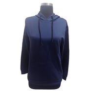 Kapüşonlu İki İplik Sweatshirt (Lacivert)
