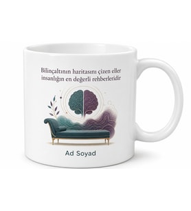 Psikoloğa Hediye İnsan Zihni Bilinçaltı Keşfi Terapi Divanı Baskılı Kupa Bardak