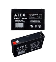 Atex 6 Volt 7 Amper Kurşun asit Akü Yeni Tarihli Taze Akü 150 X 50 X 94 Mm