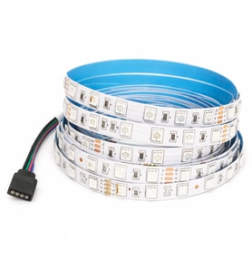 RGB LED Şerit Bant 5 Metre 12V 5050 SMD 60 LED/m IP20 İç Mekan Aydınlatma (Çok Renkli)