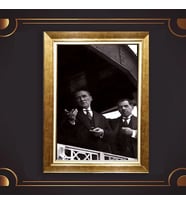 Altın Varaklı Çerçeveli Paspartulu Atatürk Tablo z5196 (Gold)