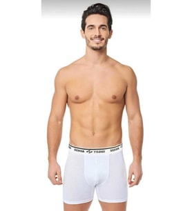 Seher Yıldızı Erkek Likralı Boxer 060 - 3 Adet (Beyaz)