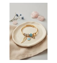 Mey İthalat® Baykuş Model Gold Renk Charmlı Bileklik
