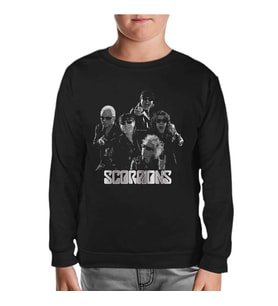 Scorpions - Group Siyah Çocuk Sweatshirt
