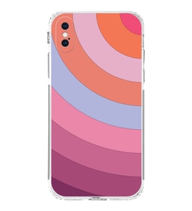 Apple iPhone X Uyumlu Kamera Korumalı Tıpalı Kapak Renk Cümbüşü Tasarımlı Şeffaf Kılıf