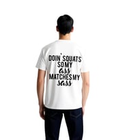 Squat Antrenmanı ve Özgüven Mizahı Baskılı Erkek Tişört