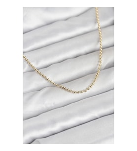 Mey İthalat® CM 14K Gold Renk Top Zincirli Model 60 cm Kadın Kolye