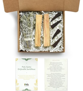 Mountain Tütsü Seti, Palo Santo Konik Tütsü, Adaçayı Tütüsü, Palo Santo,