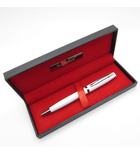 Signator® T554 Beyaz Krom Tükenmez Kalem  İsme Özel Kalem  Hediyelik Kalem (Karışık)