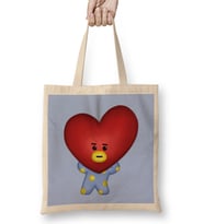 Bt21 Bts Kpop Cute Tata V Taehyung Bez Çanta Uzun Saplı
