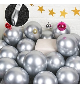  Gümüş Krom Balon (AYNALI BALON) 10 Adet-