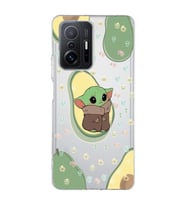 Redmi Mi 11T/Mi 11T Pro Uyumlu Baby Yoda Desenli Şeffaf Telefon Kılıfı