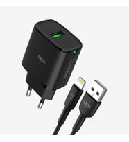 C302 GÜÇLÜ 12W LİGHTNİNG KABLOLU HIZLI ŞARJ ADAPTÖRÜ (Siyah)