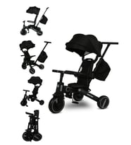 Maxi Taxi Trike  Plus F5 Ebeveyn Kontrollü Çift Yönlü Katlanabilir Bisiklet (Siyah)