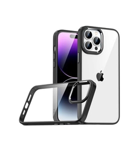 Apple iPhone 14 Pro Uyumlu Kılıf Zore Flora Kapak (Siyah)