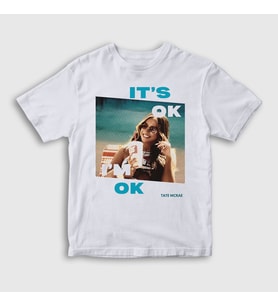 Presmono Unisex Çocuk Beyaz It's Ok I'm Ok Tate Mcrae T-Shirt 532582tt