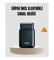 Mey İthalat® Kompakt Şarjlı Tıraş Makinesi Çift Yönlü Bıçaklı 45 Dakika Kullanım Süreli