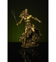 Narçiçeği Takı ve Hediyelik Eşya Özel Tasarım Antik Yunan Deniz Tanrısı Poseidon Orta Boy Gold / Bronz Heykel Biblo (Gold)
