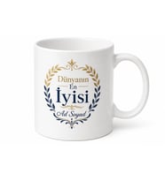 İsme Özel Dünyanın En İyisi Yazılı Kupa Bardak Özel Tasarım Hediye