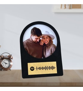 Kişiye Özel Fotoğraflı Sopotify Uyumlu Ahşap masa Üstü Çerçeve
