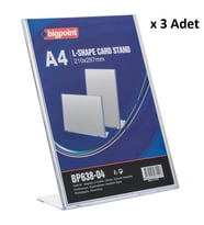 Bigpoint Kart Standı Dikey A4 x 3 Adet