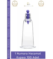 #HacamatKupası Profesyonel Medikal Steril Sülük Seansı Şeffaf Pürüzsüz 1 Numara Hacamat Kupası - 100