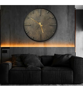 Gold Stone Kanvas (Ahşap) Duvar Saati - 70 cm
