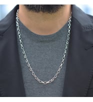 Elips Doch 5mm 65cm Gümüş Erkek Zincir