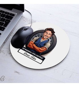 Kişiye Özel Hediye Karikatürlü En Başarılı Oto Lastikçi Mousepad