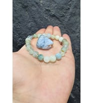 Akuamarin (aquamarine) Doğal Taş Bileklik ( Mutluluğun Ve Genç Bir Ruhun Simgesi )