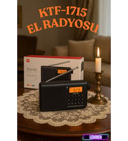 KTF-1715 Dijital Ekranlı Saatli Manuel Kanal Arama & Kayıt Özellikli Fm Radyo Bluetooth Hoparlör