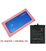 Tkgz Xiaomi Mİ 9SE Arka Pil Batarya Kapağı + PİL (CAM) MAVİ