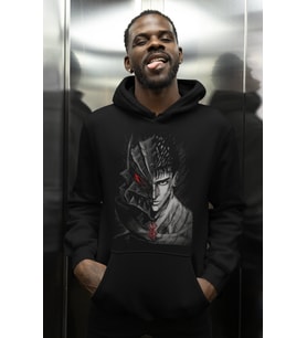 Berserk Guts Baskılı Unisex Oversize Anime Hoodie