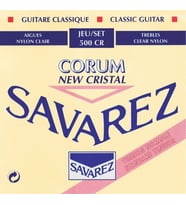 Savarez 656137 Corum New Cristal 500Cr Takım Klasik Gitar Teli  Parlak ve Net Ses, Uzun Ömürlü Kullanım, Yüksek Korozyon Direnci