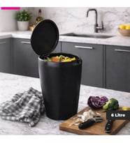 BINO ÇÖP KOVASI 6LT SİYAH-100162