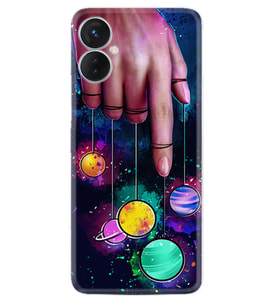 Tecno Spark 9T Kılıf Silikon Desen Özel Seri Finger planet 1740
