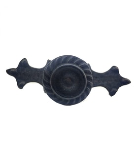 Antika Tarz Dekoratif Pirinç Çizgili Düğme - 35X100 Mm, Büyük, Oksit